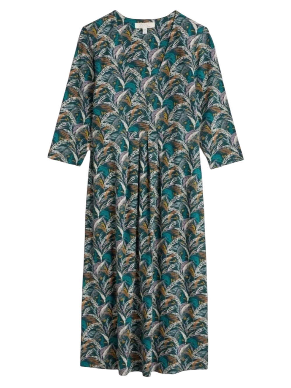 Seasalt Cornwall Seed Packet Midi Dress Coastal Grass Size 12